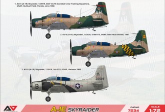 Scale model  A-1E "SkyRaider" strike aircraft (USAF)